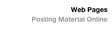 Web Pages Posting Material Online